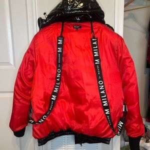 Milano Red and Black Puffer Jacket
